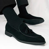 Riolio  Leisure Moccasins Slip on Men's Walking Shoes Male Cow Suede Leather Men Loafers Handmade Footwear Fashion Men Casual Shoes