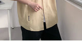 Riolio Working Pocket Solid Color Pure Cotton Short-sleeved Shirt Fashionable Summer Lapel Button Functional Half-sleeved Cardigan