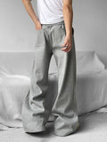 Riolio Y2k Vintage Wide leg Flared Sweatpants Men Sport Straight Long Casual Trousers Oversize Heavy Duty Track Pants Black Gray