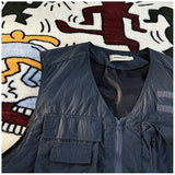 Riolio American Outdoor Multi-function Short Vest Jacket Basic Commuting Versatile Vest Cityboy Workwear Waistcoat Aesthetic Urban Chic