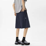 Riolio  Quick drying shorts for men in summer thin straight leg casual five quarter pants men's loose basketball sports shorts