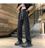 Riolio  New Straight Jeans men Elastic waist Spring New Vintage Casual Baggy Jeans Korean Youth Trousers Classic Wide Leg Denim Pants