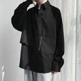 Riolio Design Shirts Men Japanese Patchwork Long Sleeve All-match Stylish Handsome Hip Hop Streetwear Korean Fashion Gentle Male Unisex