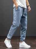 Riolio  Plus Size 7XL 8XL Spring Summer Cargo Jeans Men Fashion Streetwear Denim Pants Baggy Casual Jogger Harem Jean Trousers Male