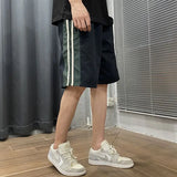 Riolio  Summer Thin Sports Shorts Men's Easy Fashion Straight Bodybuilding Leisure Time All-match Punk Elastic Knee Pants Cargo