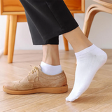 Riolio 5 Pairs Unisex Socks Low Cut Breathable Business Boat Sock Solid Color Comfortable Ankle Casual White Black Summer Men Business