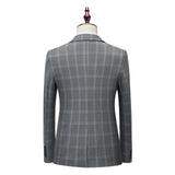 Riolio  New Hot Sale Of The Season Men's Slim Fit Casual Plaid Three-Piece Suit Wedding Groomsmen Formal Wear Banquet Suitable Scene Fas