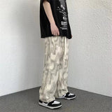 Riolio Corduroy Wide Pants Men Fashion Letters Baggy Straight Trousers Oversized Casual Bottoms Ins Vintage Male Y2K Clothes Streetwear