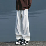 Riolio Mens Casual Sweatpants Loose Fit Straight Leg Elastic Hem Adjustable Stretchable Joggers Trousers Outdoor Lounge Comfort Pants