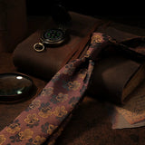 Riolio  New Year Horse Neckties Adult Animal Flower Red Neck Ties Luxury Casual Polyester 8cm Tie Wedding Suit Accessories