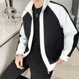 Riolio American Retro Multi-button Stand Collar Design Jacket Men Korean Hip Hop Coat High Street Hip-hop Solid Color Classic Jacket