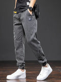 Riolio  Plus Size 7XL 8XL Spring Summer Cargo Jeans Men Fashion Streetwear Denim Pants Baggy Casual Jogger Harem Jean Trousers Male