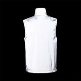 Riolio  Men's Reflective High Visibility Vest Sleeveless Windproof Zipper Jacket for Hip-hop Streetwear Dancing Glowing Clothes