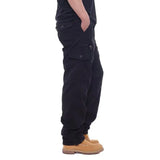 Riolio  Men Baggy Cargo Pants Male Camouflage Multi Pocket Sweat Pants Loose Fit Plus Size Cotton Casual Pants Fashion Solid Color Pants