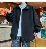 Riolio New jacket man Spring Windbreaker Men's Casual Climbing Waterproof Jacket Solid Lapel coat Unisex Fashion Gorpcore Youth
