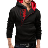 Riolio Men's Hoodies Long Sleeve Sweatshirts for Men Zipper Hooded Pullover High Neck Mens Sweatshirt Top Jacket Coat Black Sweater