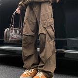 Riolio  Y2K Big Pocket Men's Cargo Pants Japanese New Harajuku Loose Straight Wide Leg Trousers Baggy Pants Man Hip Hop Sweatpants