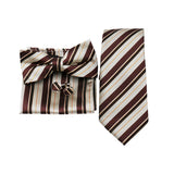 Riolio  Business Men Tie Set With Bowtie Pocket Square Cufflinks Necktie Suit Set Paisley Dot Floral Style New Fashion Classic Bow Tie