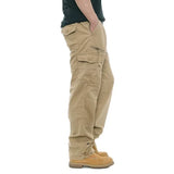Riolio  Men Baggy Cargo Pants Male Camouflage Multi Pocket Sweat Pants Loose Fit Plus Size Cotton Casual Pants Fashion Solid Color Pants