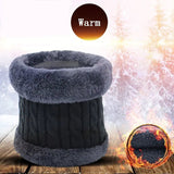 Riolio Winter Men Women Warm Knitted Ring Scarves Thick Elastic Knit Mufflers Children Neck Warmer Plush Polyester Scarf