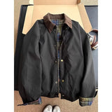 Riolio  Retro Japanese Style Barn Coat Men's Loose Casual Short Hunt Jacket Breathable Moisture Wicking Resistant to Deformation