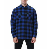 Riolio  English Style Vintage Men Clothing Plaid Shirt Spring Autumn New Harajuku Long Sleeves Streetwear Fashion Business Casual Tops