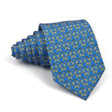 Riolio  High Quality Classic Men's 7.5cm Tie Soft Smooth Green Blue Colorful Paisley Flower Necktie Daily Wear Business Accessories Gift
