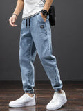 Riolio  Plus Size 7XL 8XL Spring Summer Cargo Jeans Men Fashion Streetwear Denim Pants Baggy Casual Jogger Harem Jean Trousers Male