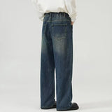 Riolio Summer Men Baggy Denim Jeans Male New Fashion Wash Straight Wide Leg Casual Trousers High Street Hot Sale Loose Trousers
