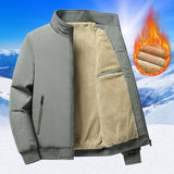 Riolio Men Winter Autumn Jacket Denim Inner Fleece Thicken Winter Jeans Jacket Coat Men's Turn-down Velvet Jacket Mens Fur Parkas