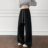 Riolio  Mens Trousers Texture Twill Plain Casual Pants Autumn Outdoor Daily Versatile Youth Loose Straight Pants Men'S Clothing New