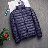 Riolio New Brand Autumn Winter Light Down Jacket Men's Fashion Hooded Short Large Ultra-thin Lightweight Youth Slim Coat Down Jackets