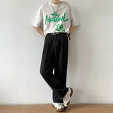 Riolio Casual Pants Men Simple Japanese Solid Loose Formal Baggy Streetwear Leisure All-match Office Clothing Fashion Trousers Classic