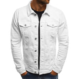 Riolio New Men's Jeans Jacket Business Casual Lightweight Long Sleeve Shirt High Street Spring Autumn Jackets Biker Coat Outwear Tops