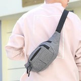 Riolio Men's Breast Package Waterproof Outdoor Sports Bag Pouch Korean-style Waist Bag Fanny Pouch Crossbody Male Banana Bag Purse