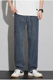 Riolio  New Lyocell Summer Thin Business Male Pants Jeans Men's High Waist Loose Comfortable Straight Elastic Denim Trousers