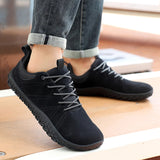 Riolio  Wide footed large-sized men's suede hiking shoes anti slip leather outdoor sports shoes camping running jogging  men's loafers