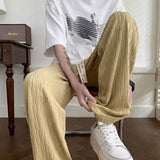 Riolio  Men's Trendy Casual High Waist Summer Casual Loose Fashion Trendy Brand Youth Trendy Trousers