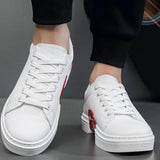New Fashionable Personalized Men's Casual Board Shoes Versatile Flat White Shoes Men's Flat Shoes