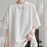 Riolio  New Summer Men's Ripped Hole T Shirt Fashion T Shirt Mens Oversized Hip Hop Short Sleeve Mens Streetwear Casual Top Tees