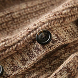 Riolio British Vintage Sweater High-end Men's Autumn Winter Knitted Cardigan Mature Business Knitted Jacket  Thicken Button V-neck Coat