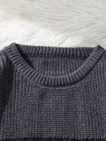 Riolio  Loose-Fitting Knit Sweater, Casual Versatile Striped Pullover, Men's Crew Neck Sweater, Men's Warm Clothing, Casual Everyday Wear Warm Sweater, Fashionable Design for Autumn and Winter, Casual Everyday Wear Warm Sweat