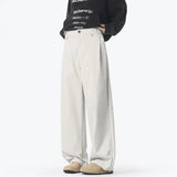 Riolio  Black Casual Pants Men Fashion Oversized Wide Leg Pants Men Streetwear Korean Loose Straight Pants Mens Baggy Beige Trousers