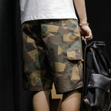 Riolio  Camouflage Work Shorts Men Casual Men's Five-point Mid-pants