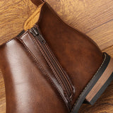 Riolio  New Chelsea Men Boots Fashion Brand Comfortable Leather Boots