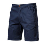 Riolio  New Summer 100% Cotton Solid Shorts Men High Quality Casual Business Social Elastic Waist Men Shorts 10 Colors Beach Shorts