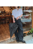 Riolio New Fashion Korean Style Men T-shirt Light Luxury Henry Collar Tops Casual Loose High Quality Solid Color Half Sleeve Tees M-2XL
