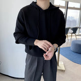 Riolio New Japanese Leisure Men's Hooded Sweater Trendy Harajuku Preppy Style Long Sleeve Hoodies Autumn Casual Vintage Warmth Knitwear