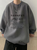 Riolio New Vintage Letter Printed Pullover Hoodies For Men Goth Sweatshirts Streetwear Oversize Hoody Hip Hop Fleece Y2K Clothes