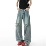 Riolio  Ripped Jeans Men 2025 Autumn New Baggy Distressed Denim Pants Loose Drop Street Style Fall Fashion High Quality